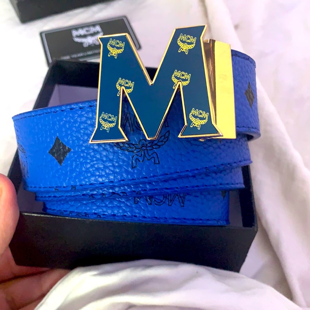 Blue mcm belt